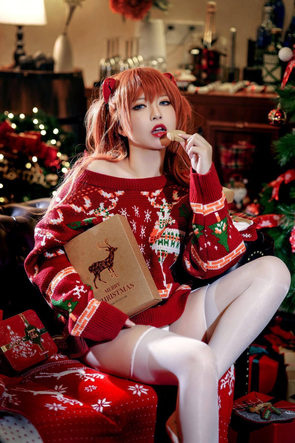 Cosplay 半半子 式波・ASUKA Christmas(5)