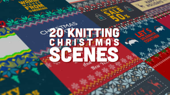 Knitting Christmas Scenes - VideoHive 40427132