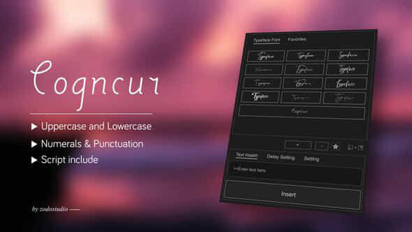 Animated Typeface Cogncur - VideoHive 58466693