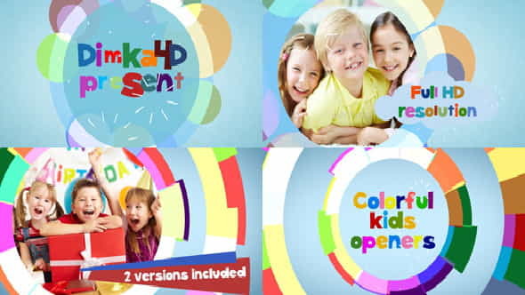 Colorful Flat Kids Openers - VideoHive 7662709