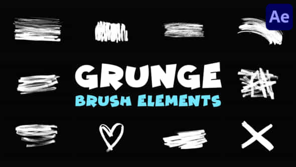 Grunge Brush Elements After Effects - VideoHive 50327315