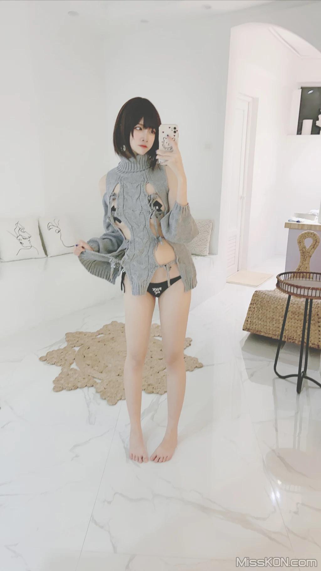 Coser@二佐Nisa: 私房洞洞毛衣 (66 photos )(27)