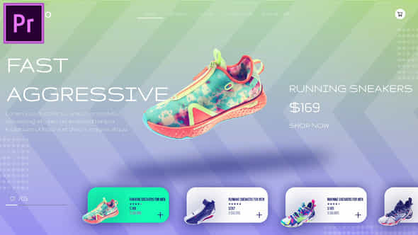 Minimalistic Sneakers Promo Mogrt For Premier Pro - VideoHive 51209011