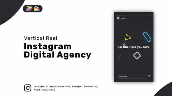 Instagram Digital Agency Vertical Reel For Fcpx - VideoHive 52123714