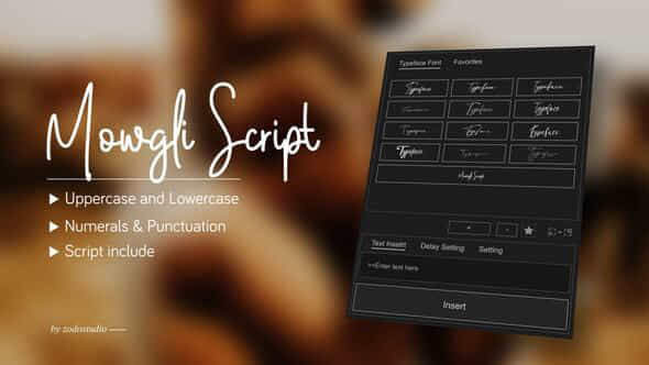 Animated Typeface Mowgli Script - VideoHive 58915661