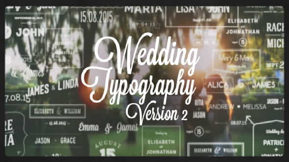 Wedding Typography Titles - Version - VideoHive 10707977