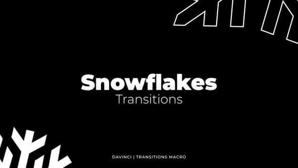 Snowflakes Transitions Davinci Resolve Macro - VideoHive 50203651