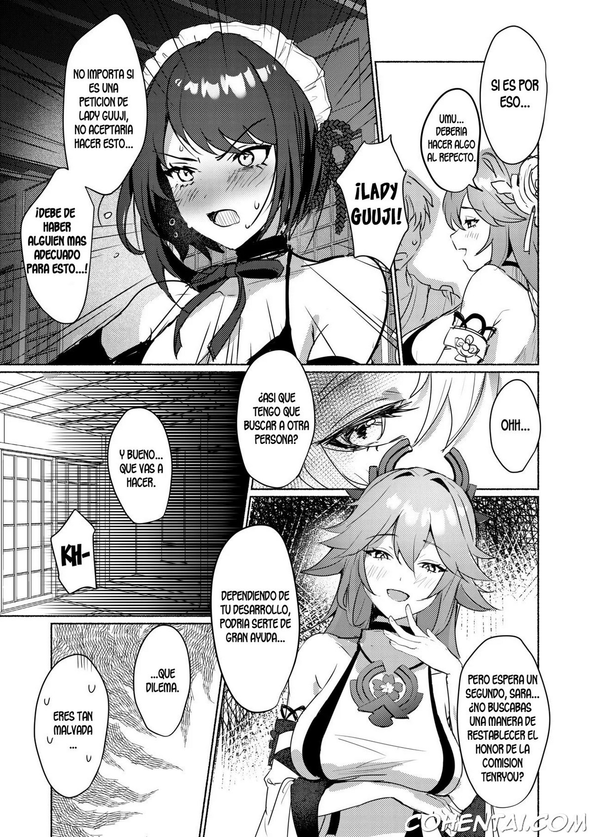 Inazuma Da-Maid Chaya ~Itsumo yori Ecchi na Kibun no Maid-san to Cosplay Ecchi~ (Genshin Impact) xxx comics manga porno doujin hentai español sexo 