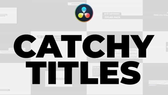 Catchy Titles for DaVinci Resolve - VideoHive 29721069