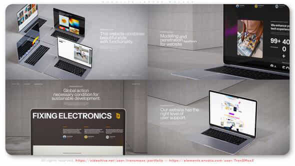 Monolite Laptop Mockup - VideoHive 58989451