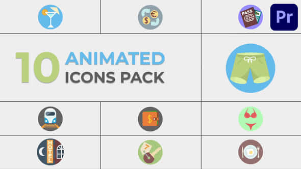 Vacation Traveler Animated Icons For Premiere Pro - VideoHive 47247500