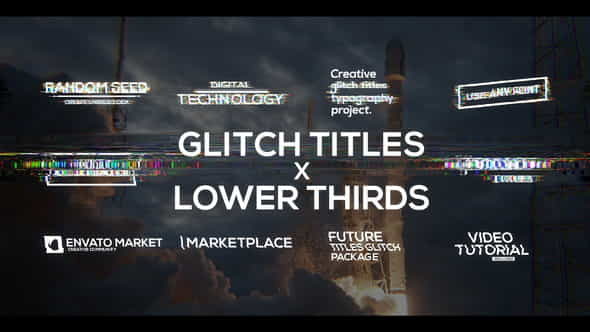 Glitch Titles X Lower Thirds - VideoHive 33319932