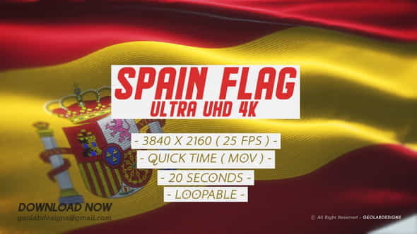 Spain Flag - Ultra UHD - VideoHive 27458666