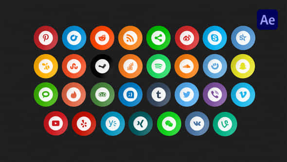 Social Media Icons - VideoHive 39867849