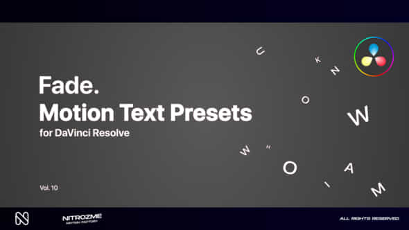 Fade Motion Text - VideoHive 47355585