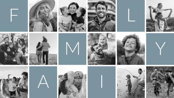 Family Photo Collage Video Template - VideoHive 52210394