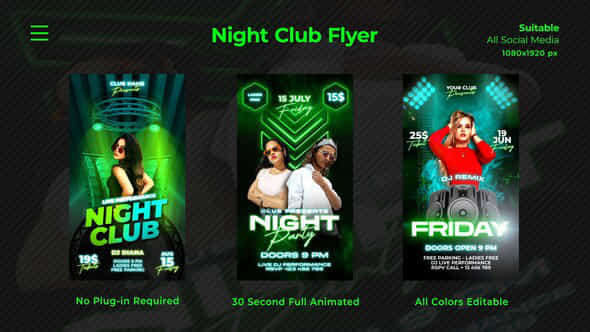 Night Club Flyers - VideoHive 53192890