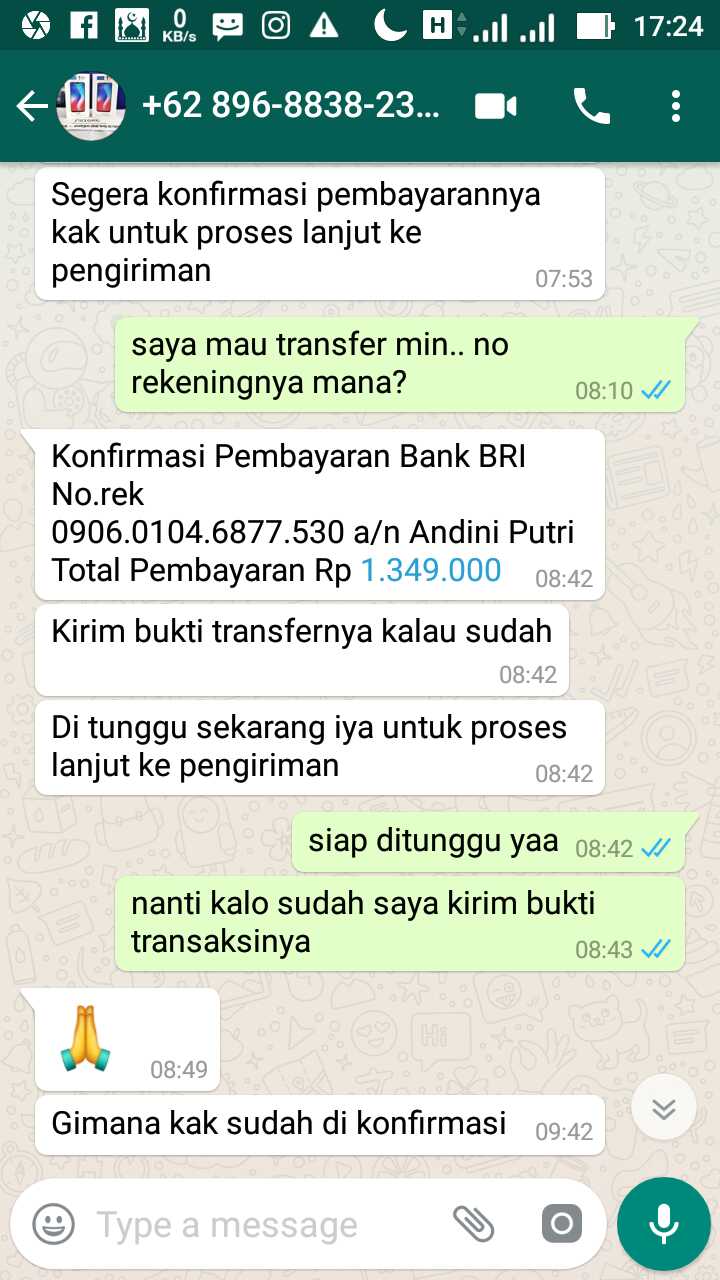 Penipuan Beli HP di PSTORE || pstorebtm.com atau https://www.fb.com/PstoreReal