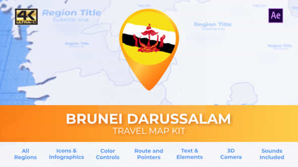 Brunei Map - - VideoHive 39800073