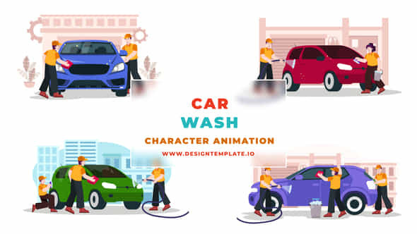 Vehicle Car Washing - VideoHive 38960464