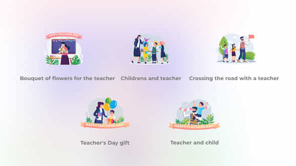 Childrens and Teacher - VideoHive 47894453