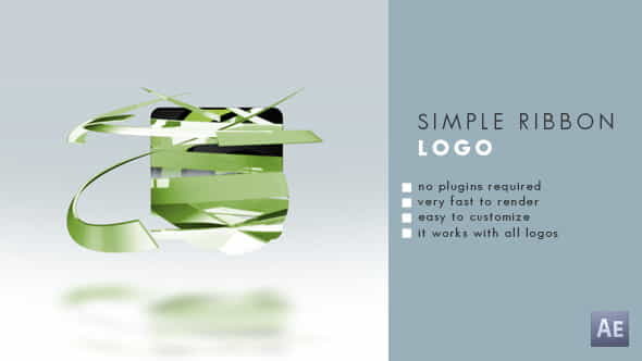 Simple Ribbon Logo - VideoHive 10540305