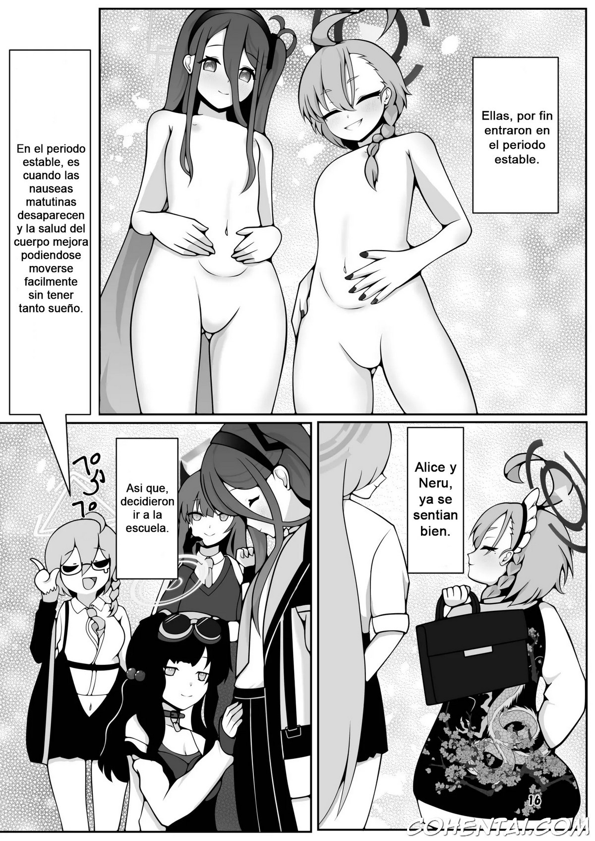 Neru to Alice ga Mama ni Naru made ~Sensei to Kurasu Totsukitooka~ (Blue Archive) xxx comics manga porno doujin hentai español sexo 