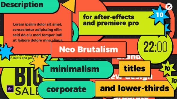 Neo Brutalism Titles - VideoHive 49953799