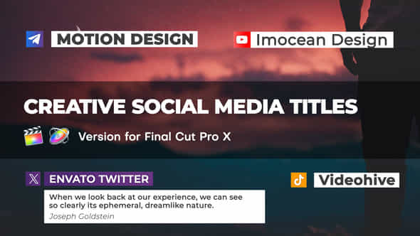 Creative Social Media Titles Fcpx - VideoHive 49602518