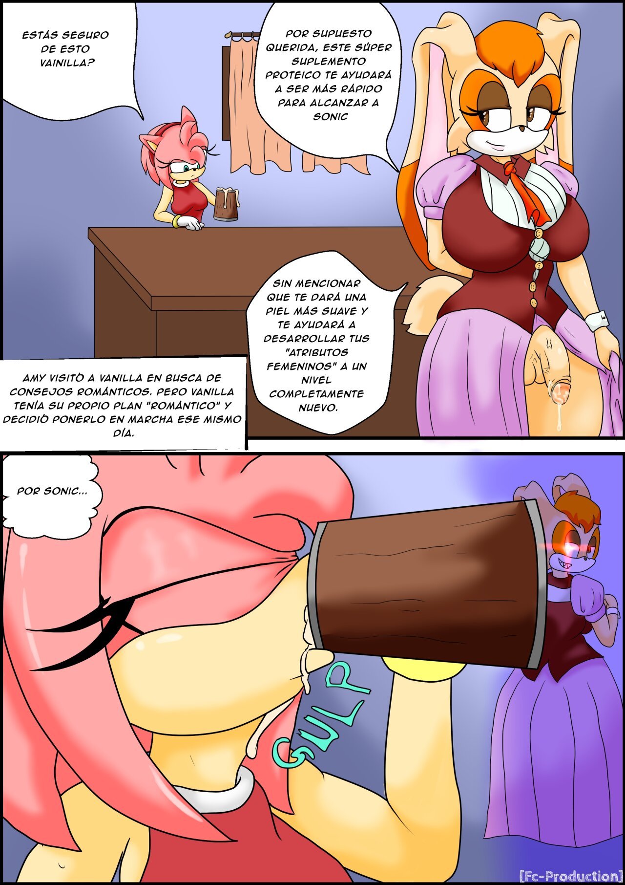 &#91;Inmersion&#93; Breaking Rose_Futa on Female_Vanilla and Amy Rose - 2