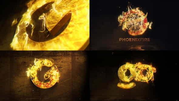 The Golden Fire Logo Reveal - VideoHive 35920055