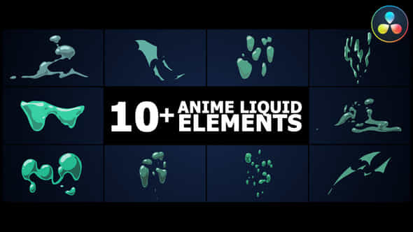 Anime Liquid Elements Davinci Resolve - VideoHive 50345650