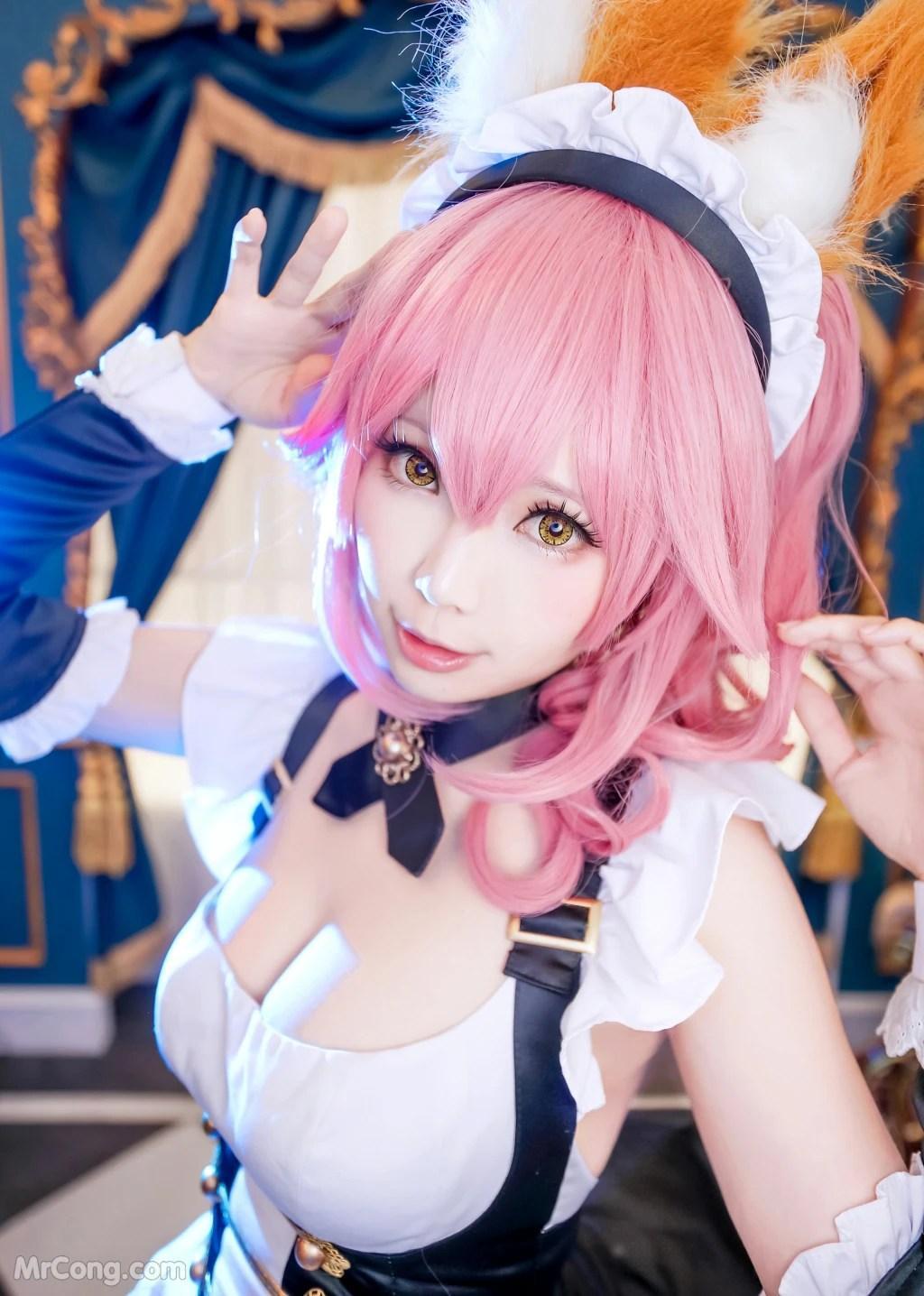 Coser@Ely_eee (ElyEE子): 玉藻前女仆 (45 photos)