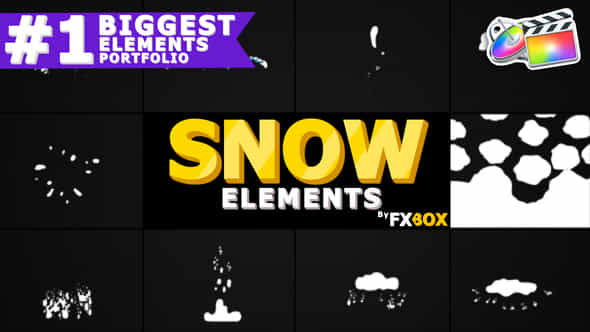 Cartoon Snow Elements - VideoHive 23786014