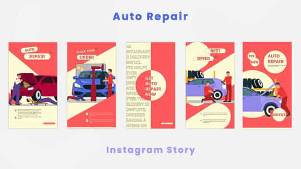 Car Auto Repair Instagram Story - VideoHive 44420465