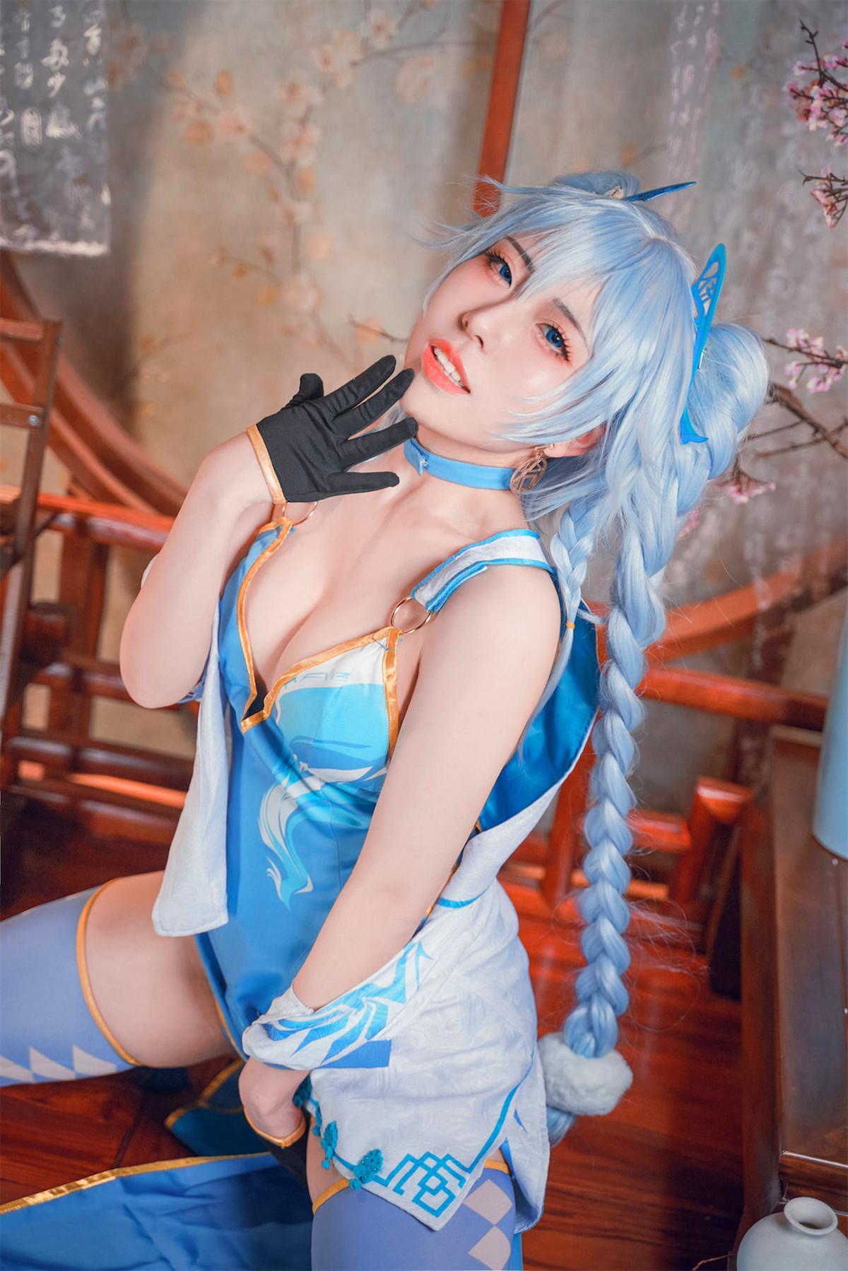 Cosplay 虎森森 少女前线 翠雀媚(22)