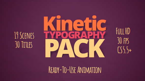 Kinetic Typography Pack - VideoHive 10997449