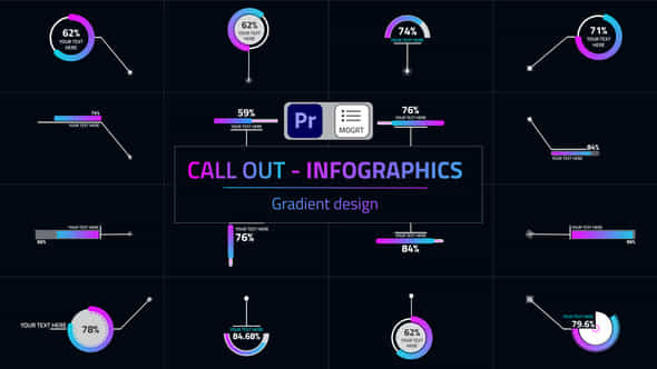 Infographic Call Out Gradient Mogrts - VideoHive 42547832