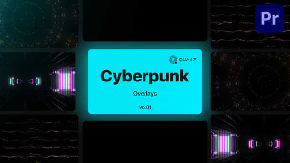 Cyberpunk Overlays - VideoHive 47591398