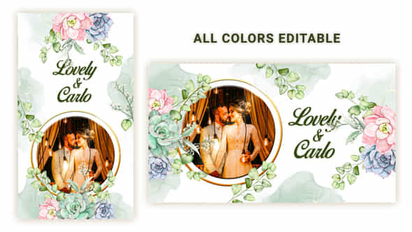 Watercolor Wedding Invitation - VideoHive 54960040