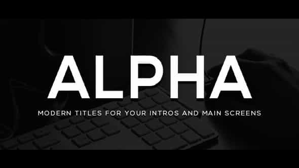 Alpha Titles - VideoHive 20695760