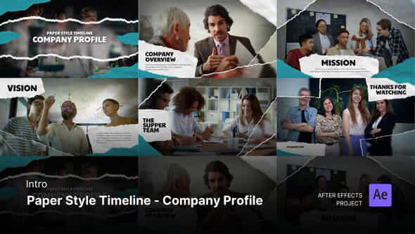 Introopening Paper Style Timeline Company Profile After Effects Project Files - VideoHive 53841889