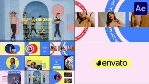 Colorful Endscreens for - VideoHive 43650863