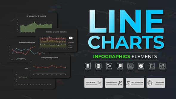 Infographic Line Charts - VideoHive 51138190