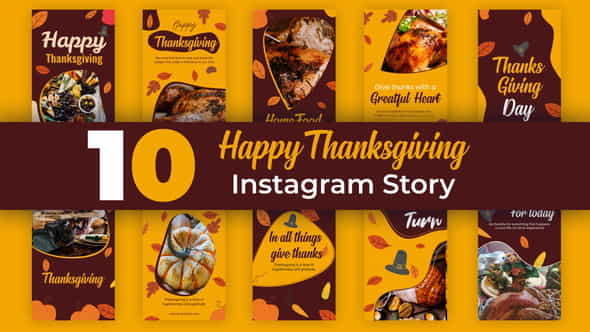 Happy Thanksgiving Instagram Story Pack - VideoHive 34853825