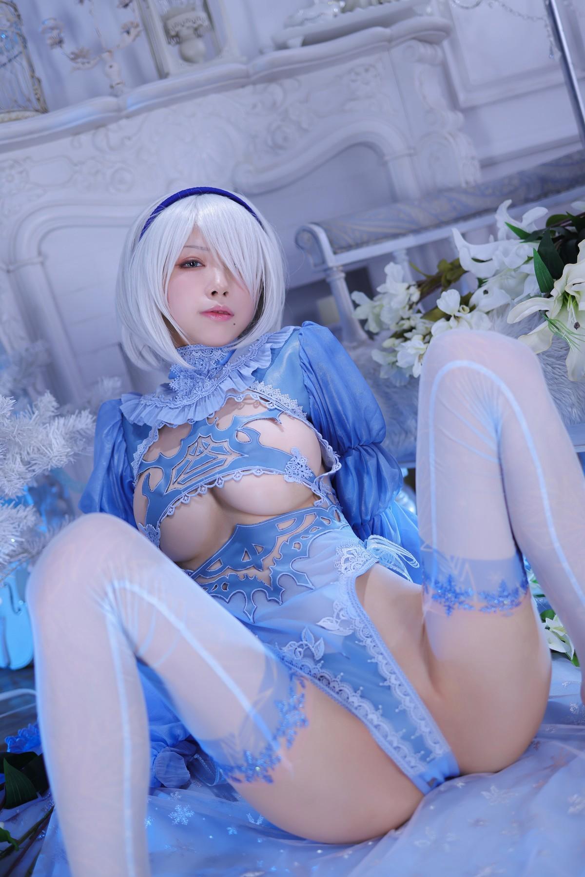 Cosplay 水淼Aqua 2B NieR Ice and Snow Set.01(34)