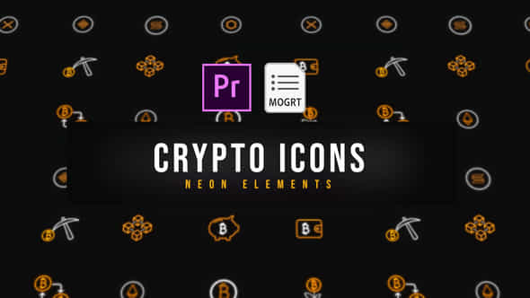 Crypto Neon Icons - VideoHive 39177553