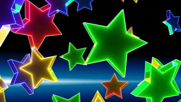 Star Rotation Is Multicolored 4K - VideoHive 33008342