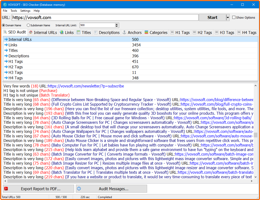 VovSoft SEO Checker 9.2 Multilingual 6GxaXau5_o