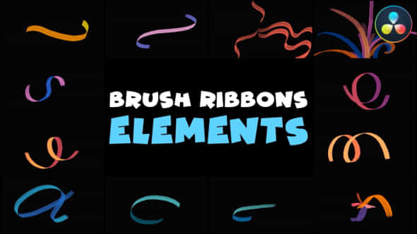 Brush Ribbons Elements - VideoHive 47992798